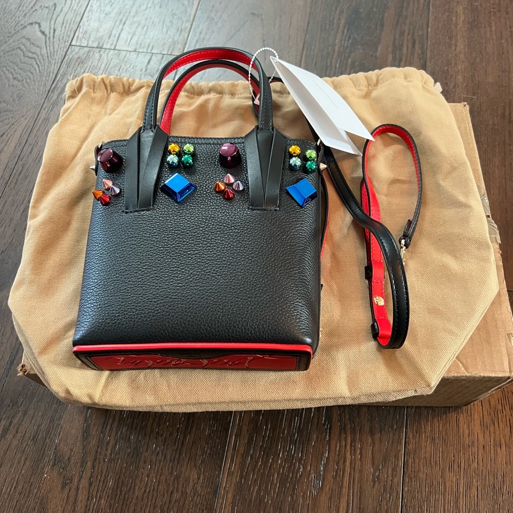 CHRISTIAN LOUBOUTIN
Cabata Mini N/S Calf Empire Spikes Courones Bag